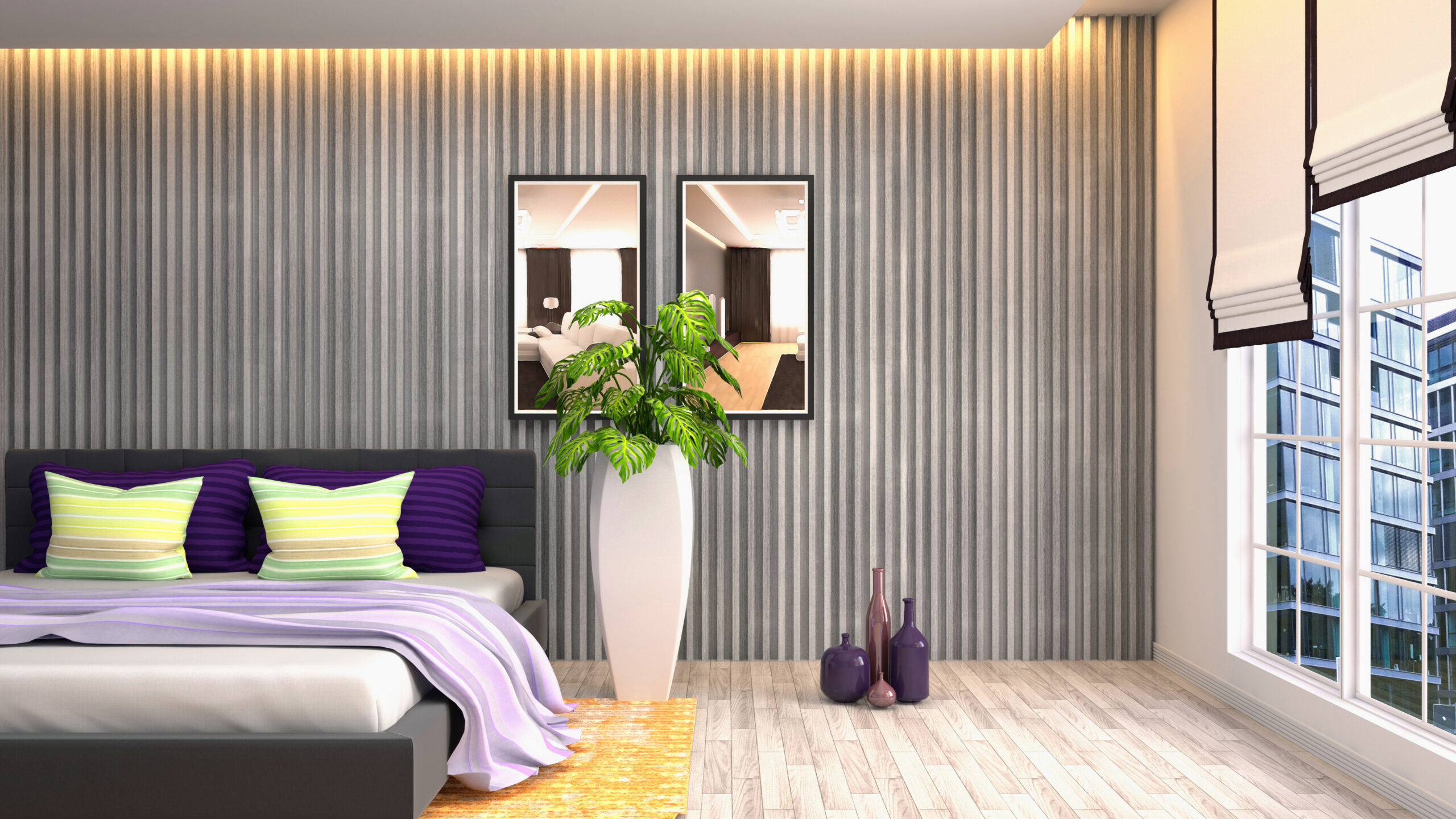 Illustration of the bedroom interior