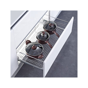 Bowl & Plate Drawer Basket with Soft Close & Water Tray